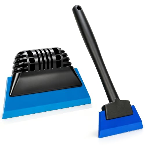 Small Squeegee Set - 2.7 & 4.9inch in Widths - Efficient Water Wiper Rubber Blade Window Tint Squeegee, Perfect for Car Window, Mirror Cleaning, Window Film, or Glass Door, Tiles