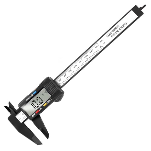 Digital Vernier Caliper 150mm 0-6 Electronic Micrometer Caliper Electronic Measuring Tool Depth Gauge with Large LCD Screen Easy Switch from Inch Metric Ruler Perfect for Household Woodwork