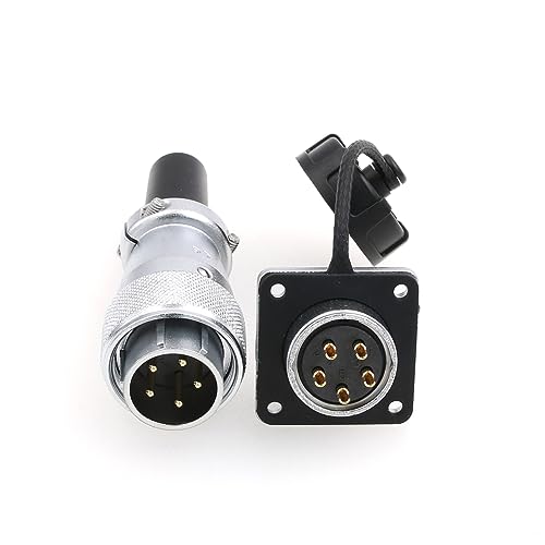 Eonvic HE21 5 Pin Aviation Connector Panel Mount Aviation Plug Male