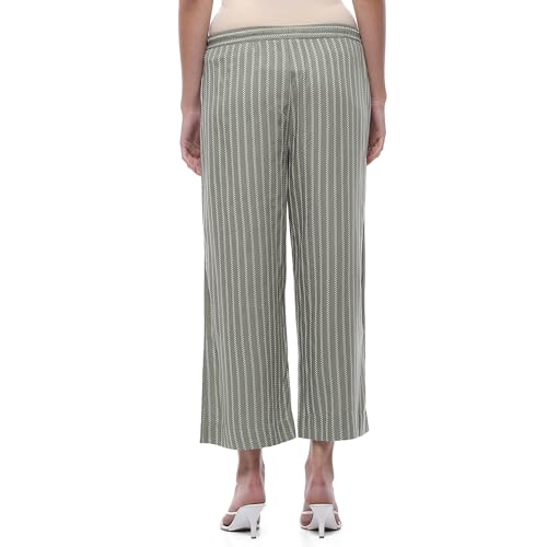 Image of BIBA Women Mid Rise Cotton Straight Palazzo