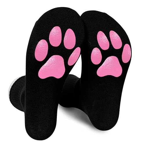 ANYEMW Cat Paw Socks - Christmas Funny Gifts For Men Women and Teens Pilates socks Novelty Gifts For Cat Lovers. (0226)