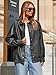 Glamaker Womens Oversized Faux Leather Jacket Fall Outfits Button Down Motorcycle Bomber Jackets Fashion Winter Coat Dark Grey S