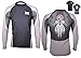 RING TO CAGE Elite Air-Vent 2.0 Sublimation Short Sleeve Rash Guard - Full or Short Sleeve (X-Large, Full Sleeve) Black/White