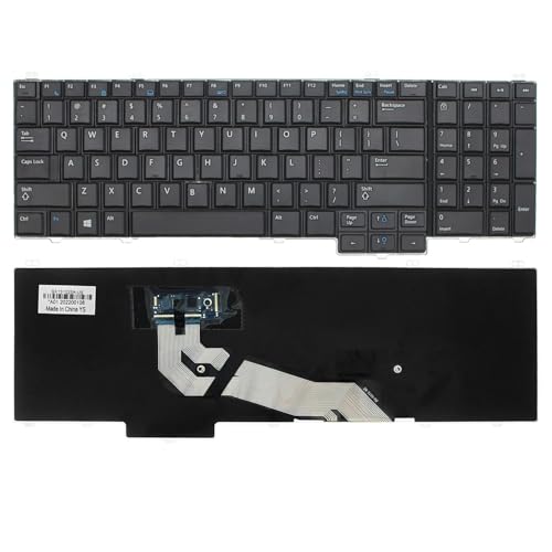 PAEBAI+ �����p�m�[�g�p�\�R���L�[�{�[�h �o�b�N���C�g�Ȃ� DELL Latitude E5540 US Layout Black