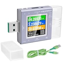 USB Tester Power Meter DC 0-50V 6.5A 325W Digital Multimeter PD 3.0 Type C Voltage Current Tester with Dual Interface,for PD 2.0/3.0,QC 2.0/3.0PPS MTK AFCFCPSCPHISCPVOOCSVOOC etc