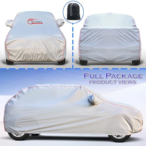 Image of Car Cover for Kia Carens Clavis 2025-2026 Model | 100% Waterproof, Dustproof, UV Resistant | All-Weather Protection with Mirror Pockets | Custom Fit, Triple Stitch | Grey