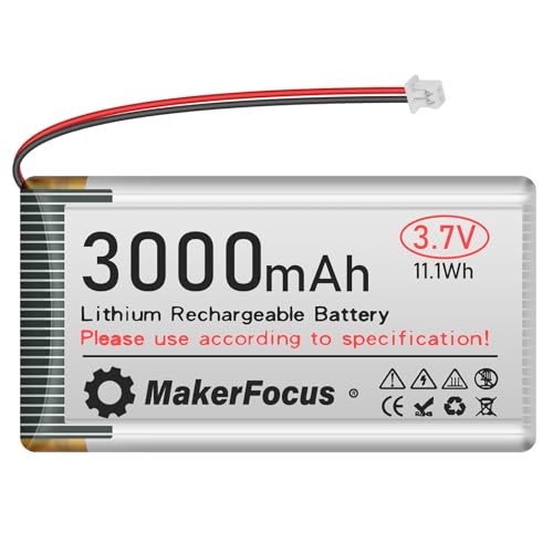 YELUFT 1 batterie lithium polymère 3,7 V 3000 mAh 1S 1C rechargeable avec carte de protection et fiche Micro JST 1.25 pour carte de développement ESP32