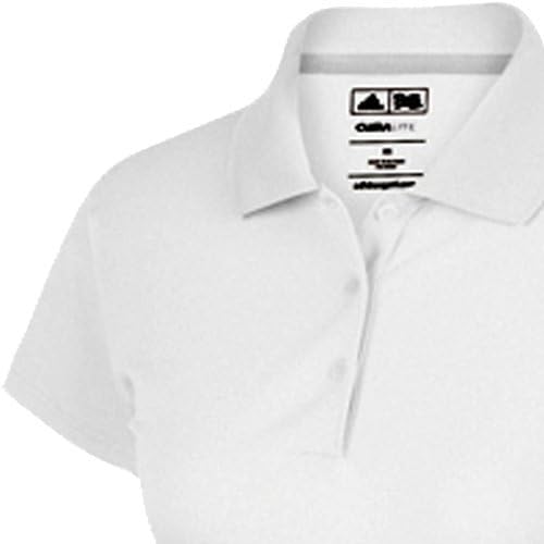 adidas Womens Lightweight Climalite Textured Solid Golf Polo Shirt - Image 2