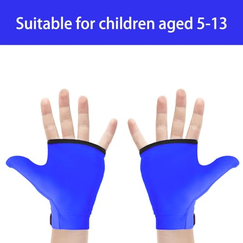 Image of 4pcs Thumb Sucking Guard Gloves Kids Anti Thumb Sucking Glove Chewy Compression Thumb Sucking Stop Nail Biting Finger Biting Glove for Kids Thumb Guard for Ages 5-12