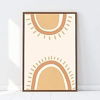 Framed Canvas Wall Art Nordic Rainbow Canvas Prints Home Artwork Decoration for Living Room,Bedroom - 16x24 inches