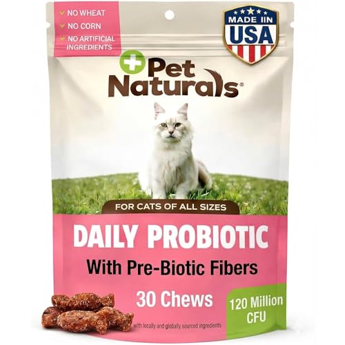 Pet Naturals Daily Probiotic Soft Chews for Cats, Digestive and Immune Support Supplement, 100 Million CFU Per Chew, Duck, 30 Count