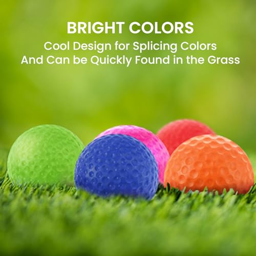 Golf Practice Balls Elastic Foam Soft Value 12/24 Pcs, Golf Training Ball Spone Dimpled Exercise Balls for Golf Swing Training Aids Home Office Indoor Outdoor Backyard (Colorful, 12 Pack) - Image 6