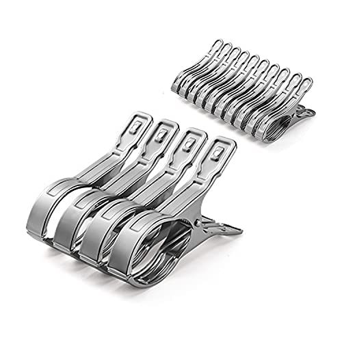 布団ばさみ 14/16個セット ステンレス製 挟む力強い 傷めない 強風対策 防風 洗濯バサミ おしゃれ 多機能 錆に強い 布団バサミ 壁 ベランダ 布団/服/靴下/タオル/靴など物干し適用 (14cm+8cm)