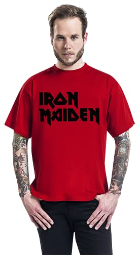 Iron Maiden Classic Logo Uomo T-Shirt Rosso 3XL