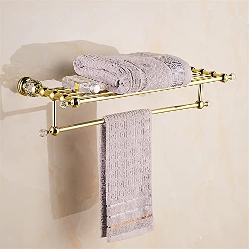 Porte-serviettes doré en cuivre pour une salle de bain d'hôtel chez soi