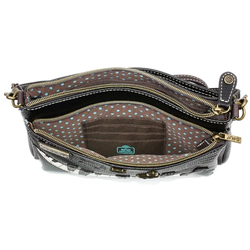 Image of CHALA RFID Protected Vegan Leather Deluxe Crossbody Bag with Adjustable Straps