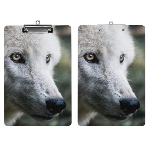Porte-bloc Loup Blanc A4 pour écrire sans table au bureau - 7