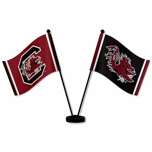 Drapeaux de bureau Gamecocks de Caroline du Sud pour personnaliser un coin de travail étroit