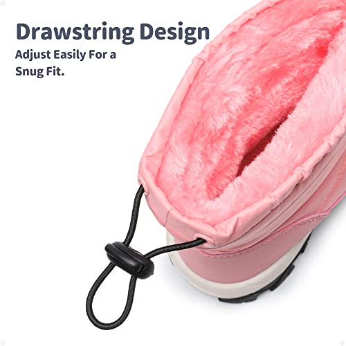 DREAM PAIRS Boys Girls Snow Boots Lightweight Slip Resistant Mid Calf Winter Shoes for Little/Big Kid4