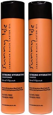 Sunny Isle Jamaican Black Castor Oil Extreme Hydrating & Detangling Shampoo & Conditioner 10.1oz Bundle | Hair Growth | Paraben & Sulfate Free | Color-safe | Detangling & Volumizing