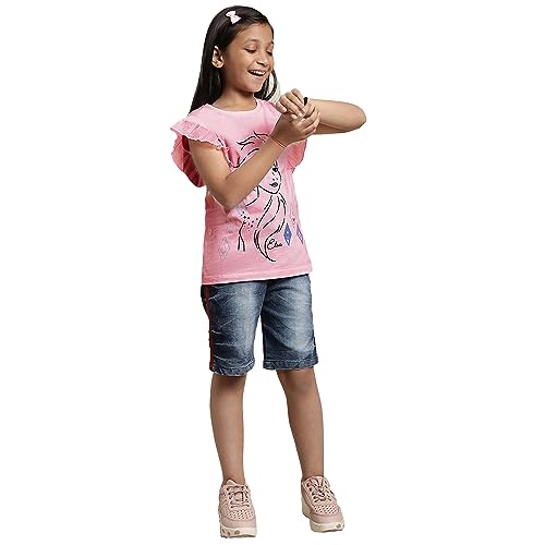Image of Kidsville Girl's Printed Regular Fit T-Shirt