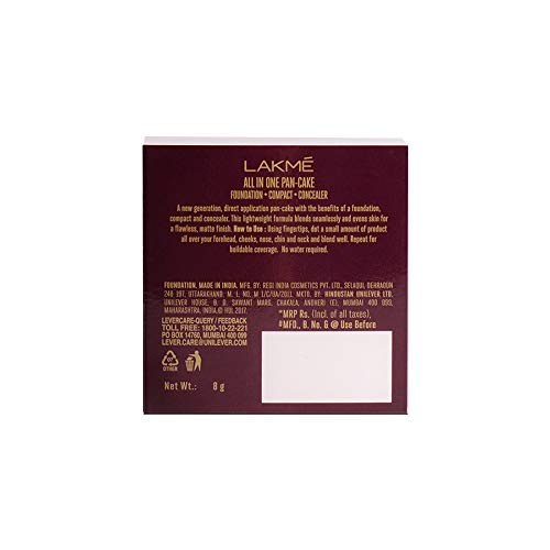 Image of Lakme All In One Pan-Cake, Natural Coral, 8 g