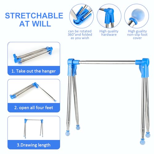 XTDMJ Tragbarer Wäscheständer, faltbar, 33–71,1 cm, tragbarer Reise-Kleiderständer, zusammenklappbare Kleiderstange, Kleiderständer für Zuhause, Wäsche, Camping, Reisen, Outdoor