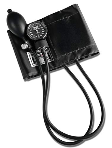 Image of Graham-Field Manual Blood Pressure Monitor - Adult Size, Black BP Cuff with Aneroid Gauge and Carry Case