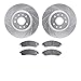 Dynamic Friction Company Front Brake Rotors-Drilled and Slotted-Silver with 5000 Euro Ceramic Brake Pads 7602-46005