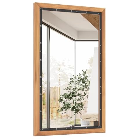 RELAX4LIFE Rustic Wall Mounted Mirror Cover