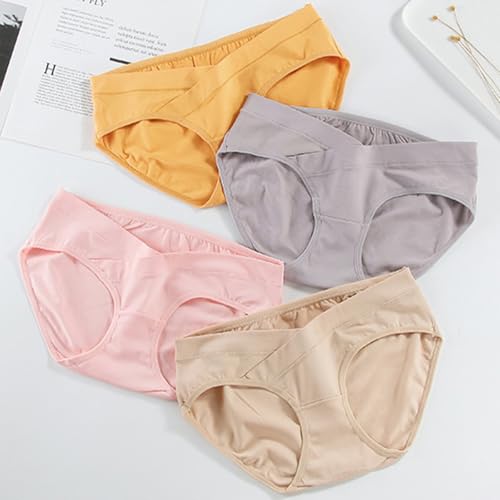 Sous-vêtements de maternité lot de 5 culottes de grossesse taille basse coton