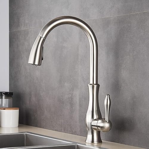 Robinet d'évier de cuisine mitigeur mitigeur eau chaude froide flexible pulvérisateur - 5