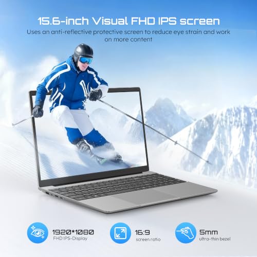 Image of 15.6 inch Laptop, 1-Year Office 365, 4GB RAM 128GB Storage Expandable to 512GB