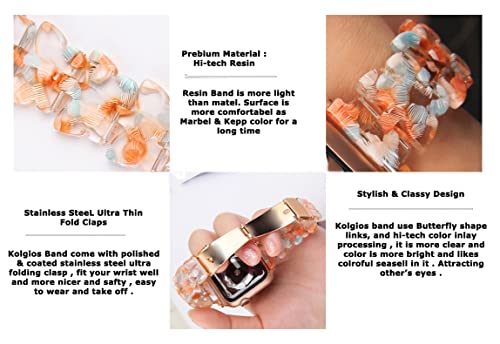 Kolgios Butterfly Clear 38Mm 40Mm 41Mm Fancy Women Smartwatch Band Compatible For Apple Watch Series 8/7/Se/6/5/4 Stylish Adjustable Replacemen Bracelet For Iwatch 8 #TOP1