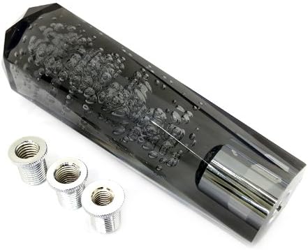 Universal JDM VIP 150mm Transparent Black Diamond Top Bubble Shift Knob
