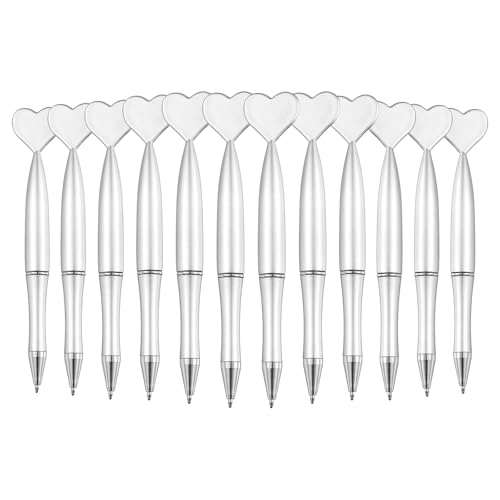Bolígrafos de corazón PATIKIL de 1.0mm con tinta negra y diseño giratorio para oficina 12 uds