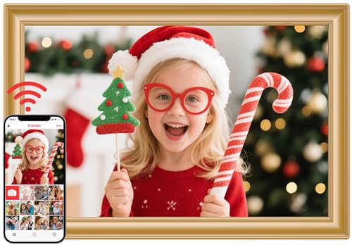 Frameo 10.1 WiFi Digital Picture Frame with 32GB Memory 1280 x 800 IPS HD Touch Screen Electronic Photo Frame Auto-Rotate Slideshow Wall Mountable Share Photos/Video Remotely Anywhere