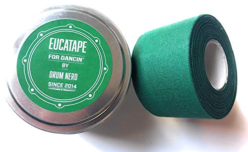 Eucatape Eucalyptus Infused Dancing Tape - Heals and Protects from Blisters Cuts Dry Skin in Ballet Salsa Hip Hop Ballroom Contemporary Latin Irish Modern Jazz Tap (Green 2PK)