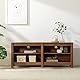 Zinus Camden TV Schrank - TV Schrank 147x40x60 cm - Möbel mit offenen und verstellbaren Regalen - Hellbraun