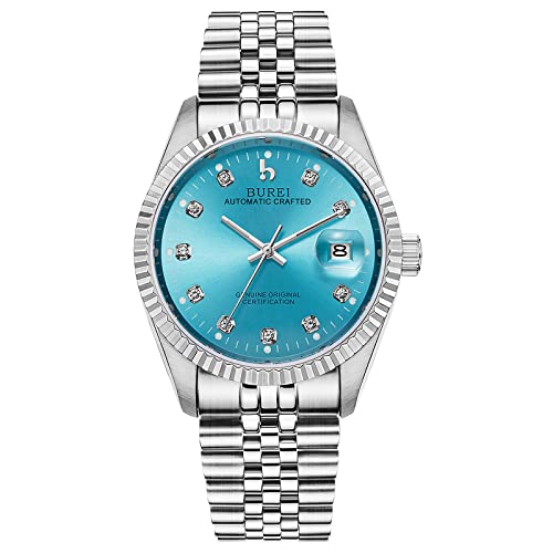 BUREI Men's Automatic Watches Luxury Stainless Steels Waterproof Watches for Men Gifts for Men