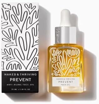 Naked & Thriving Prevent Anti-Aging Facial Oil - Vegan, Naturally-Derived Skin Care & Face Oil (1.18 oz/35 mL)