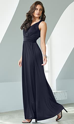 Image of KOH KOH Womens Long Sleeveless Flowy Bridesmaid Cocktail Evening Gown Maxi Dress