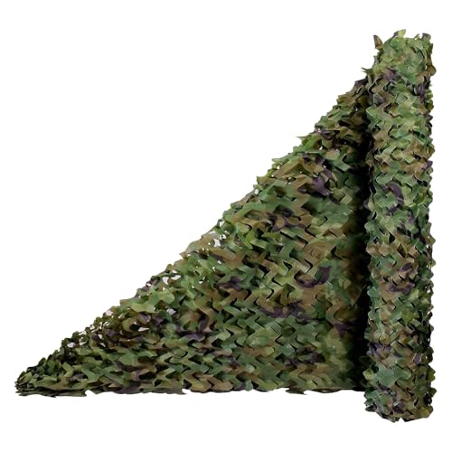 Genérico Red de Camuflaje Malla de Camuflaje Militar Impermeable Red Woodland Resistente a los Rayos UV para Decoración Caza Cámping Jardín Ciegos Disparos 1.5x2 3x5 5x6 9x10 10x10m(4x7m(13x23ft))