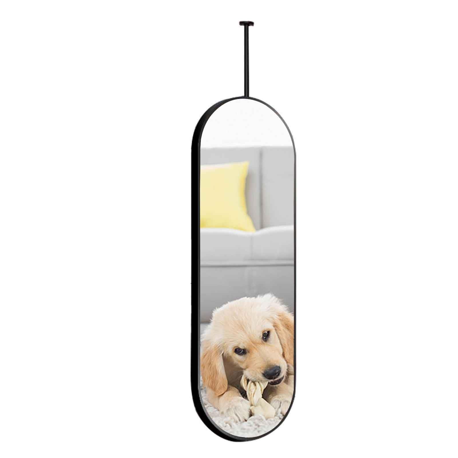FGXHHS Suspended Ceiling Mirrors for Bathroom Ceil-Mounted Hanging Rod Mirror Vanity Make-up a Window - Customizable(50cmx100cm)