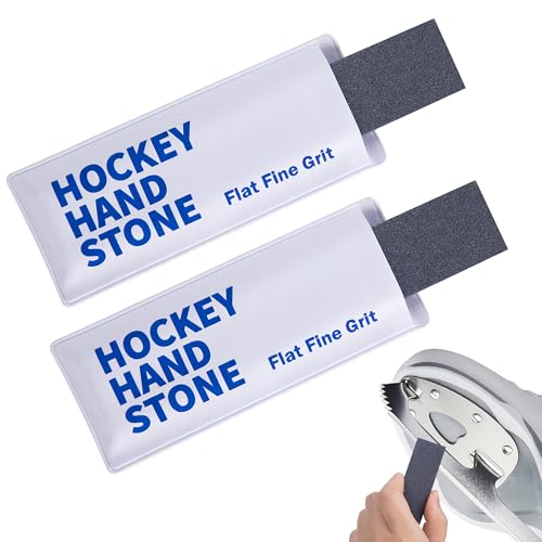 Shupakul 2 Pcs Skate Sharpening Stones, Hockey Skate Hand Stone with PU Cover,...