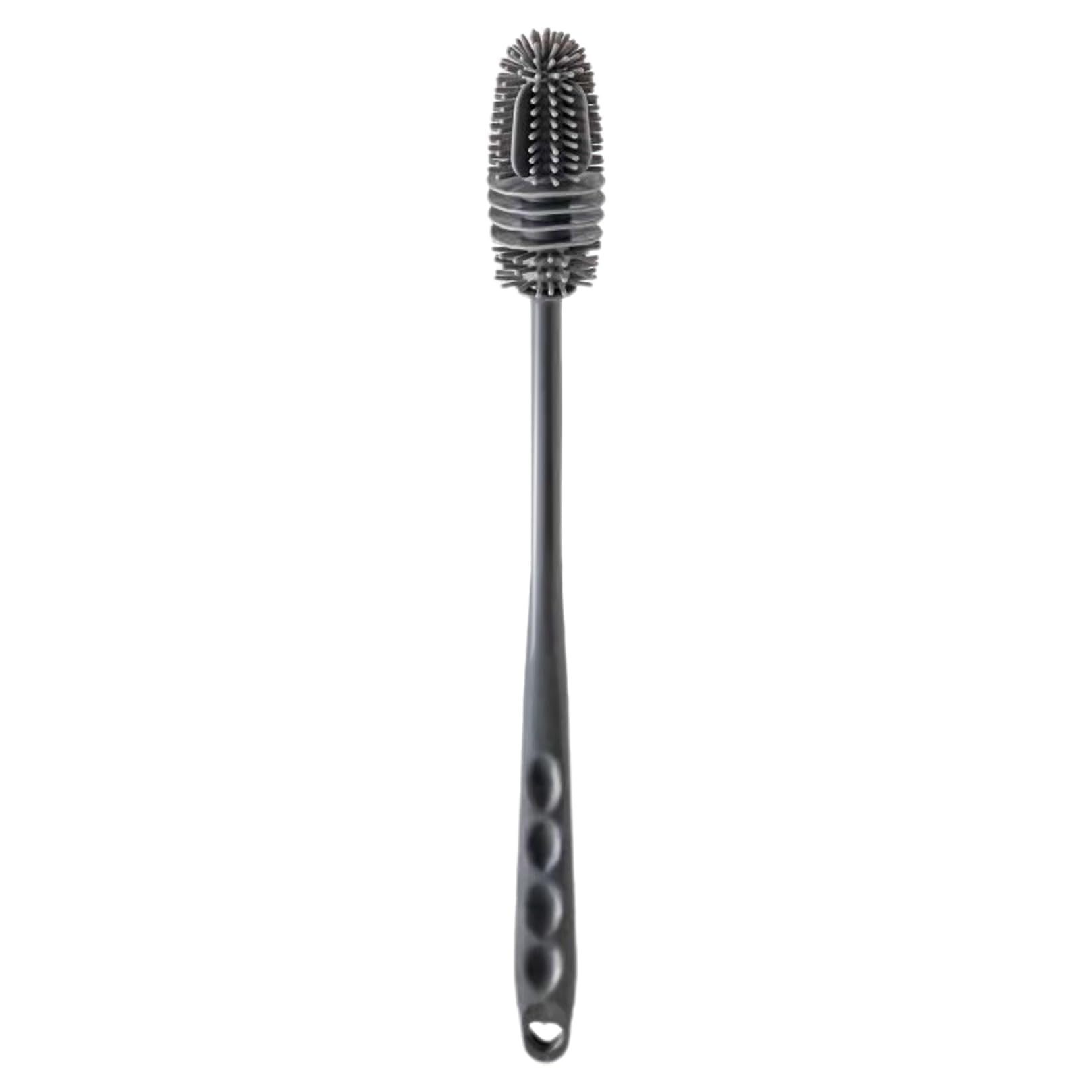 Zyssby Grey Bottle Brush,Bottle Brushes For Cleaning,Bottles Cleaner,Long Silicone Bottles Cleaner Brush,For Cleaning Babybottle,Small Glass Cup,Glassware,Thermoses And Various Containers (Grey)