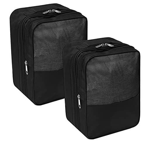 Homestrap Set of 2 Multipurpose Shoe Storage Bag | Travelling Footwear Holder Pouch |Shoes Organizer Space Saver for Travel, Home & Wardrobe (Black, Pack of 2)(Featured on Shark Tank)-image-23
