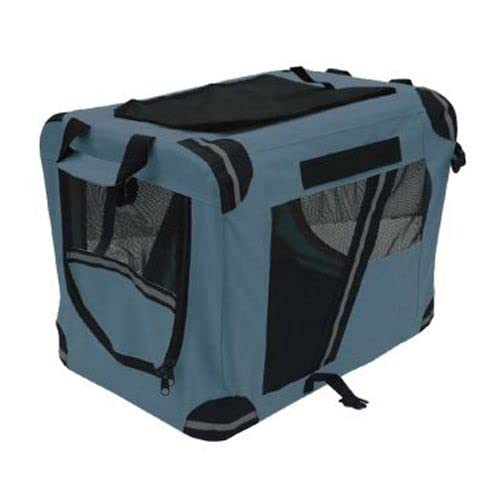 TrendLine Transportbox 70 x 52 x 52 cm Blau Hundetransportbox Tiertransportbox
