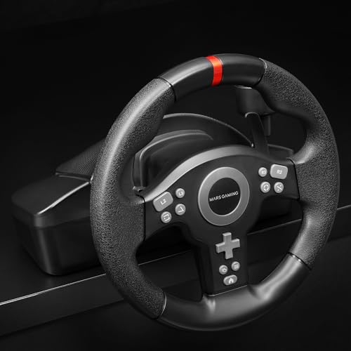Mars Gaming MWH-RSXONE, Volante SimRacing, Zero Dead Zone y Giro 270°, Vibración DriveSense, Palanca Secuencial + Levas, Pedalera XL con Reposapiés, PC|PS3|PS4|Xbox One|Xbox Series X-S|Switch, Negro - imagen 3