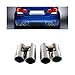 2 Pieces Double Tubes Exhaust Tailtip Tip Compatible For BMW 5 Series Update M5 Stainless Steel Muffler Exhausts System 2014-2018